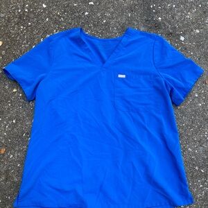 Figs Blue Short Sleeve Tee
